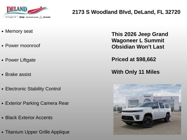 New 2026 Jeep Grand Wagoneer L Summit w/ Premium Group III AWD/4WD image 22