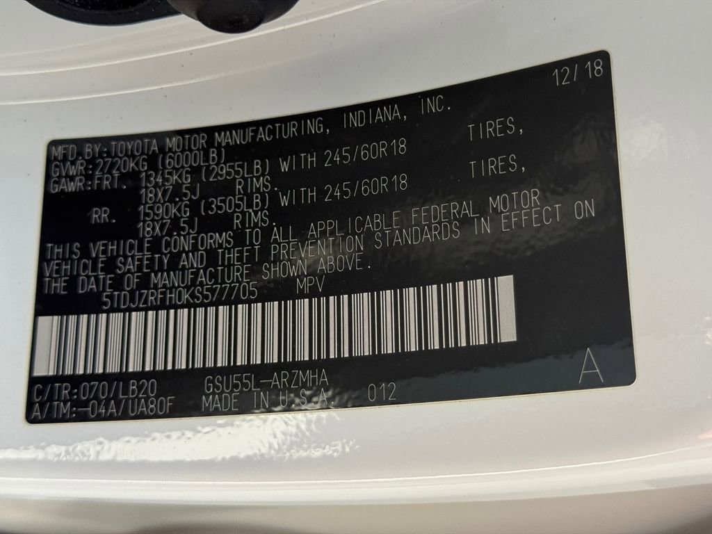 Used 2019 Toyota Highlander XLE AWD/4WD image 33