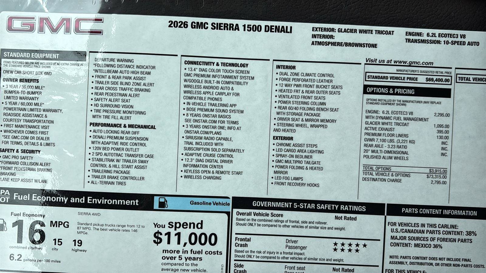 New 2026 GMC Sierra 1500 Denali AWD/4WD image 37