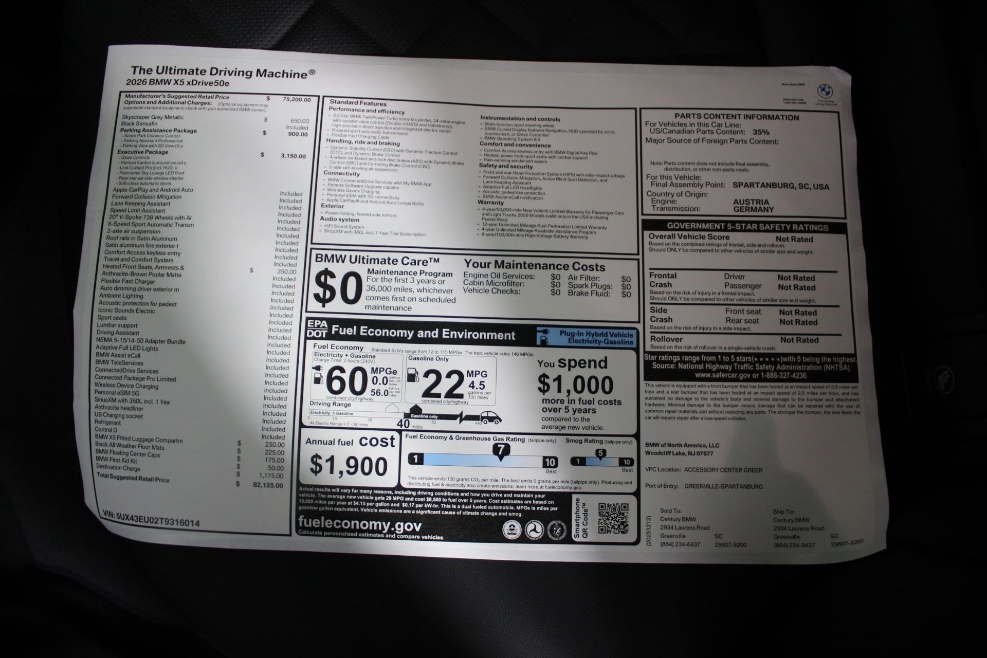 New 2026 BMW X5 xDrive50e w/ Executive Package AWD/4WD image 20