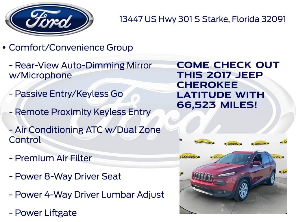 Used 2017 Jeep Cherokee Latitude w/ Comfort/Convenience Group FWD image 17