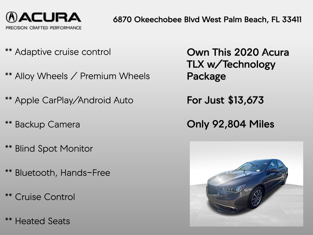 Used 2020 Acura TLX w/ Technology Package FWD image 7