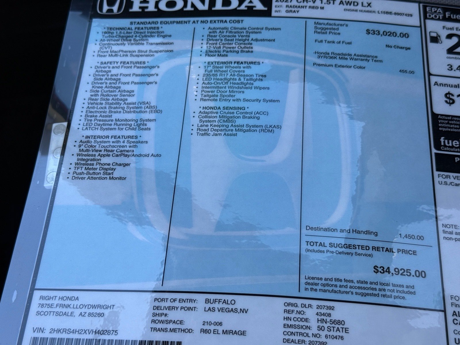 New 2027 Honda CR-V LX image 28