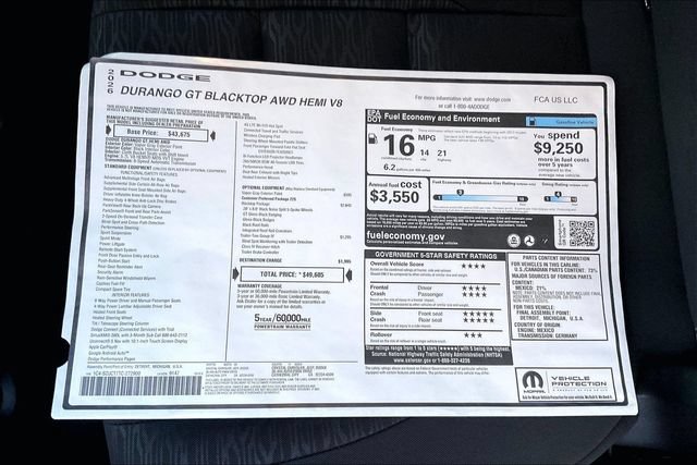 New 2026 Dodge Durango GT w/ Blacktop Package AWD/4WD image 16