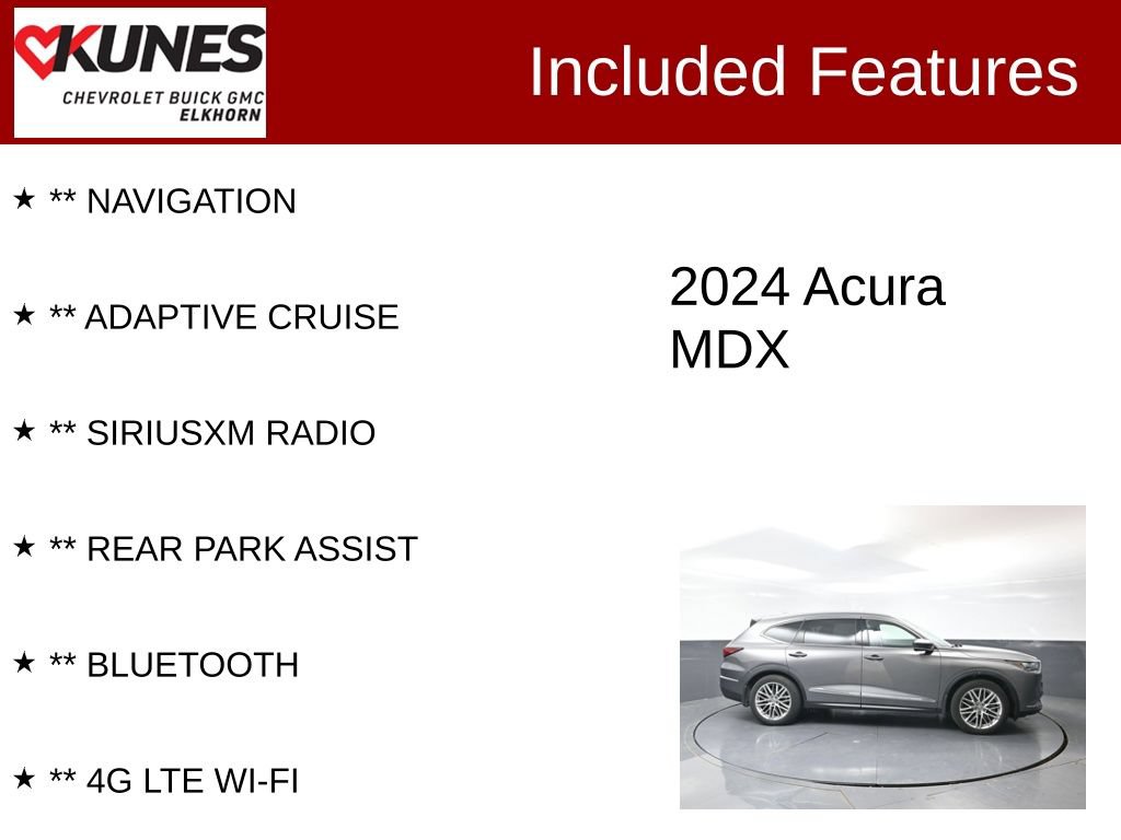 Used 2024 Acura MDX w/ Advance Package AWD/4WD image 3