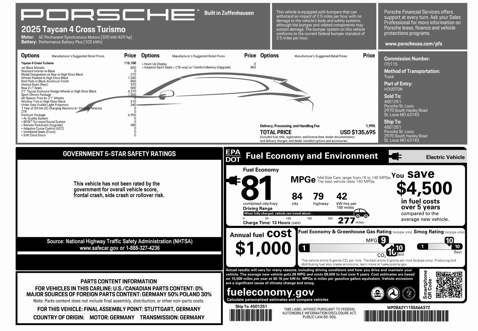 New 2025 Porsche Taycan 4 Cross Turismo image 43