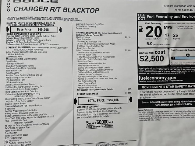 New 2026 Dodge Charger R/T w/ Driver Convenience Group AWD/4WD image 18