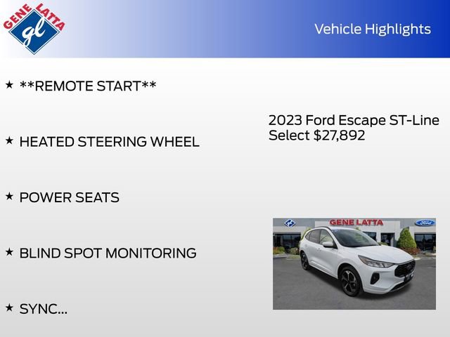 Certified 2023 Ford Escape ST-Line Select w/ Tech Pack #2 image 31