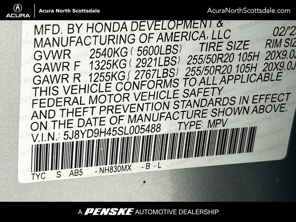Certified 2025 Acura MDX FWD w/ Technology Package image 34