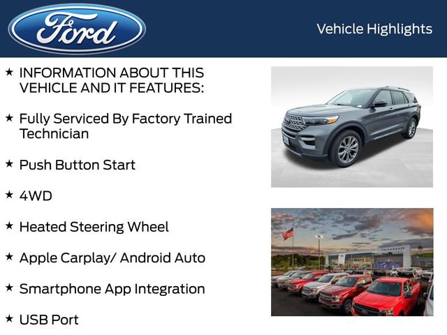 Certified 2022 Ford Explorer Limited w/ Equipment Group 301A image 5
