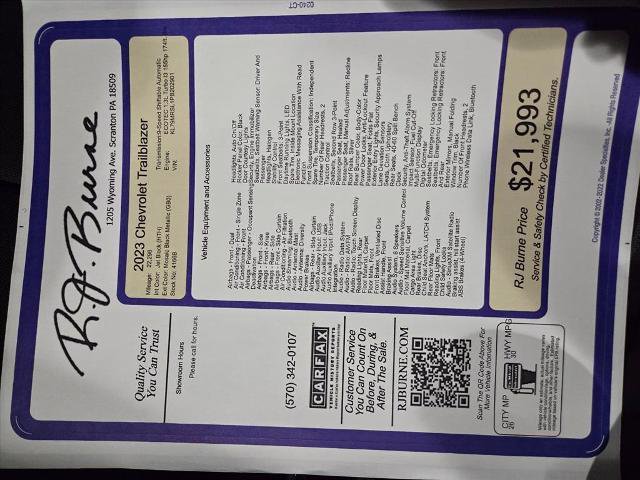 Used 2023 Chevrolet TrailBlazer LT w/ Convenience Package image 23