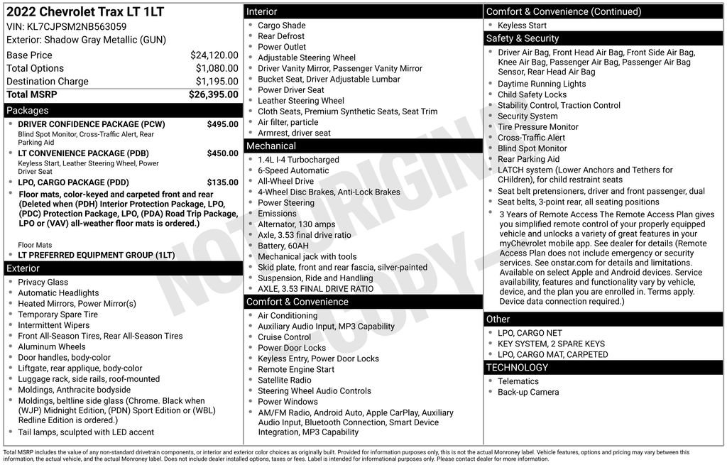 Certified 2022 Chevrolet Trax LT w/ Driver Confidence Package image 28