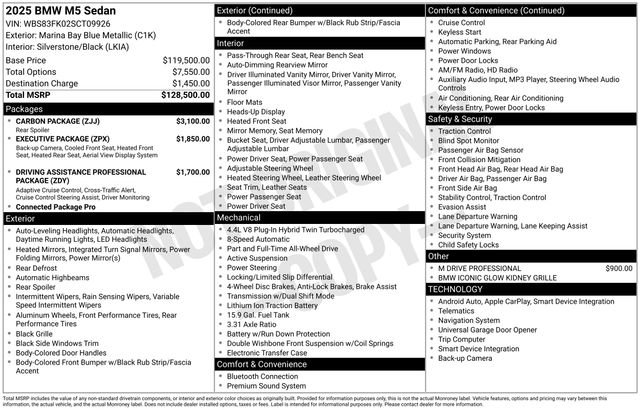 Used 2025 BMW M5 w/ Carbon Package image 3