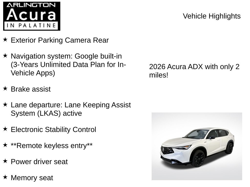 New 2026 Acura ADX A-Spec w/ Advance Package AWD/4WD image 7