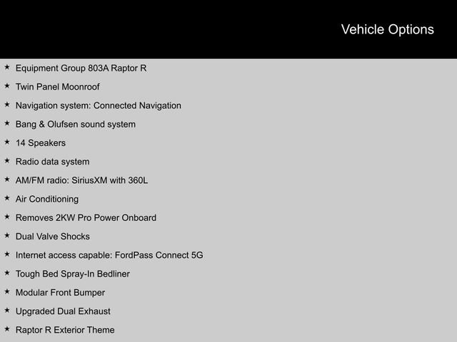 Used 2025 Ford F150 Raptor w/ Equipment Group 803A Raptor R image 2