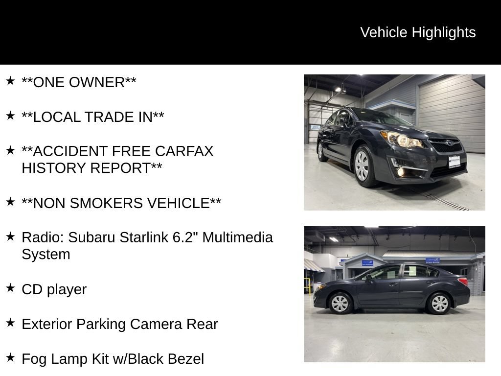 Used 2015 Subaru Impreza 2.0i AWD/4WD image 12