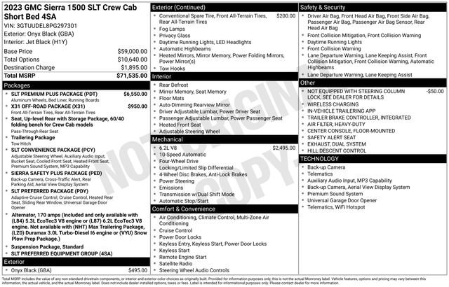 Used 2023 GMC Sierra 1500 SLT w/ SLT Premium Plus Package AWD/4WD image 30