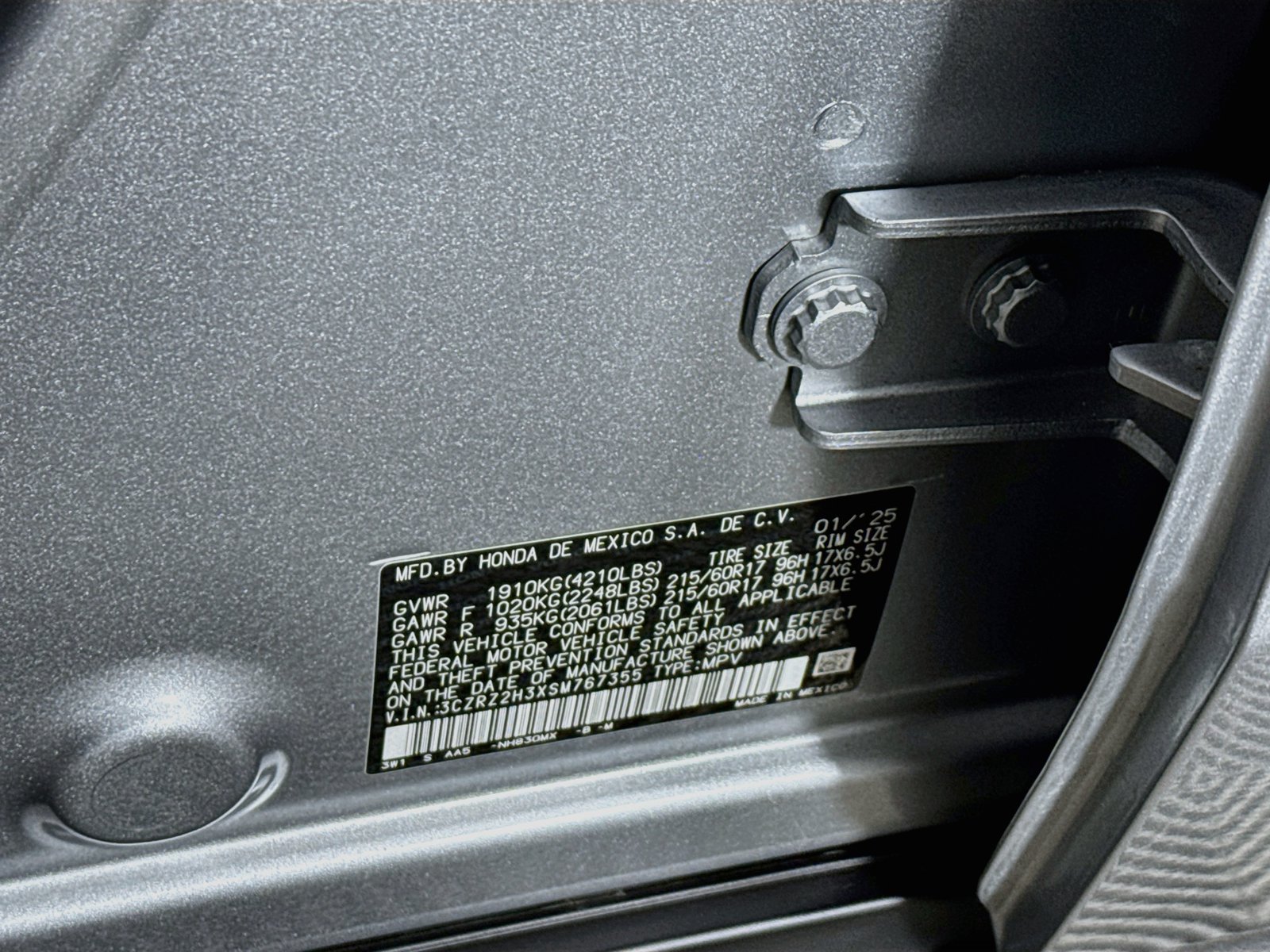 Used 2025 Honda HR-V LX image 24