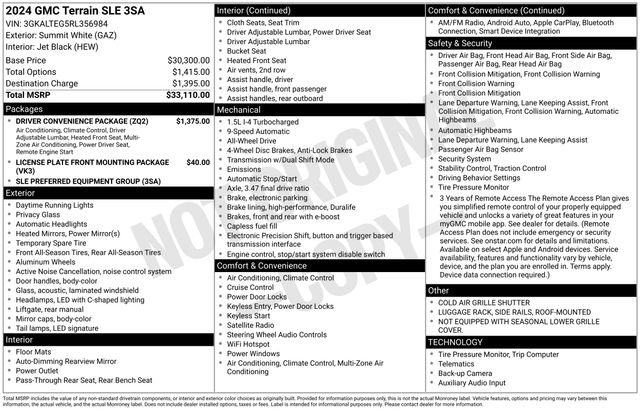 Certified 2024 GMC Terrain SLE w/ Driver Convenience Package AWD/4WD image 17