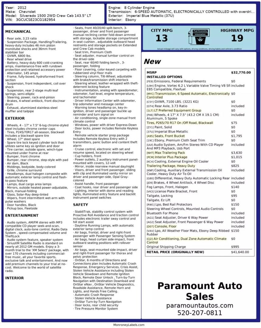 Used 2012 Chevrolet Silverado 1500 LT w/ Max Trailering Pack image 2