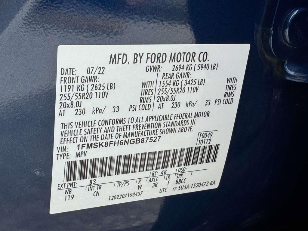 Certified 2022 Ford Explorer Limited w/ Equipment Group 301A AWD/4WD image 27