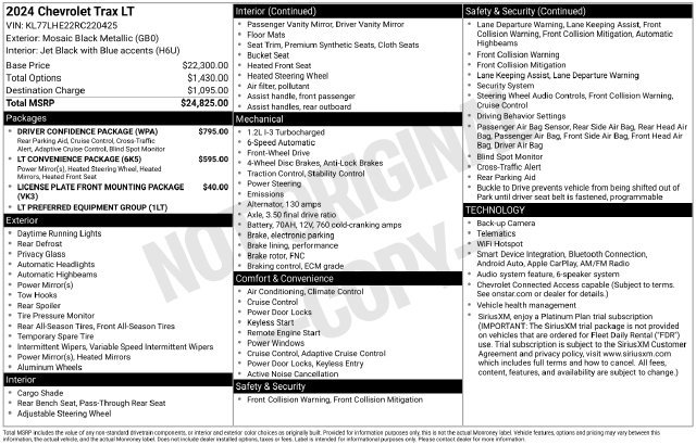 Certified 2024 Chevrolet Trax LT w/ Driver Confidence Package FWD image 42