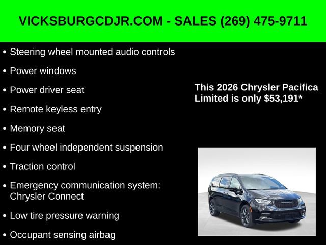 New 2026 Chrysler Pacifica Limited w/ S Appearance Package image 27