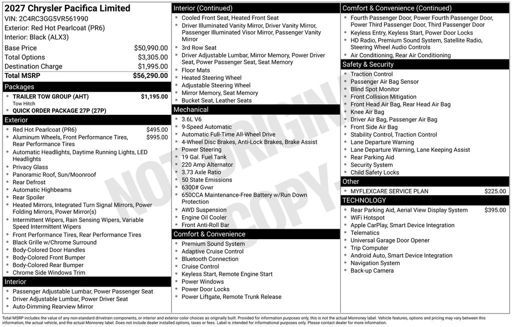 New 2027 Chrysler Pacifica Limited w/ Trailer Tow Group AWD/4WD image 41