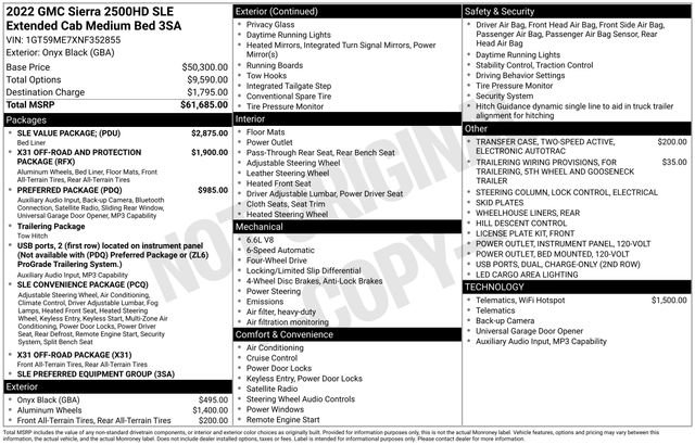 Used 2022 GMC Sierra 2500 SLE w/ SLE Value Package; AWD/4WD image 6