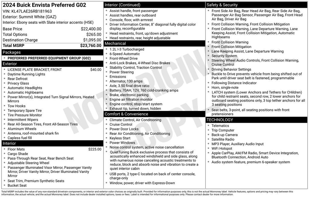 Used 2024 Buick Envista Preferred FWD image 32