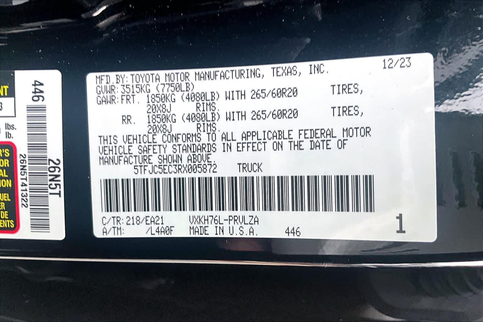 Used 2024 Toyota Tundra Limited w/ Power Package AWD/4WD image 36