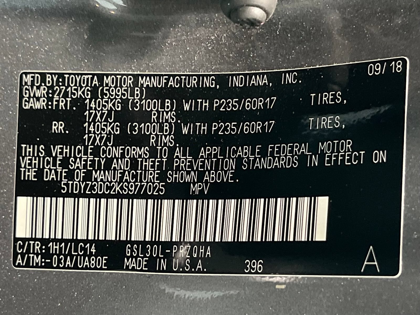 Used 2019 Toyota Sienna XLE w/ XLE Navigation Package FWD image 18