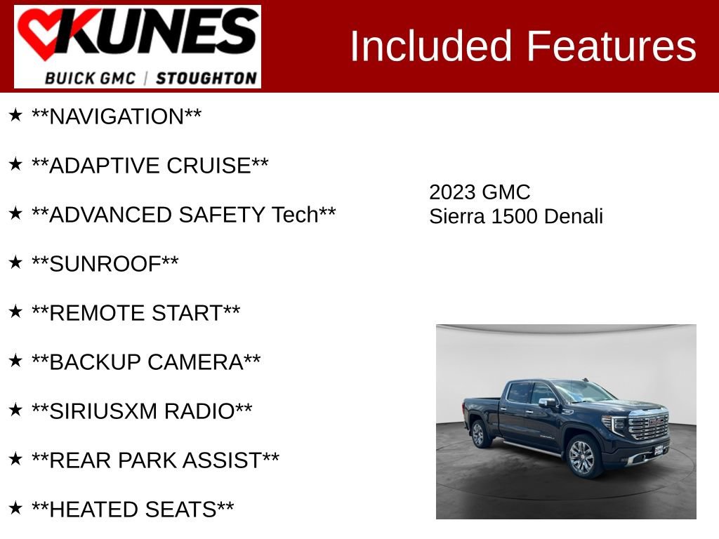 Used 2023 GMC Sierra 1500 Denali w/ Denali Reserve Package AWD/4WD image 2