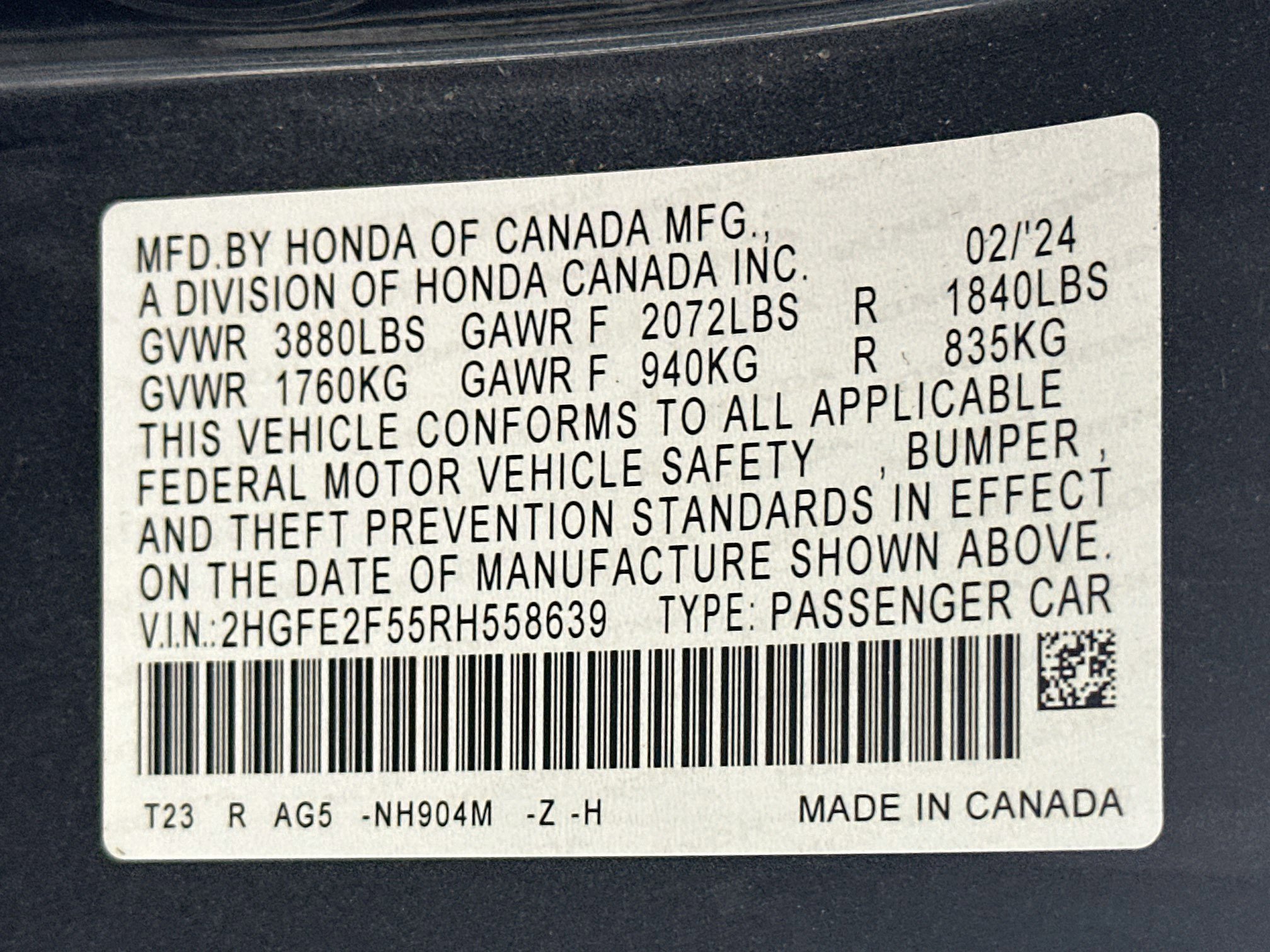 Used 2024 Honda Civic Sport image 12