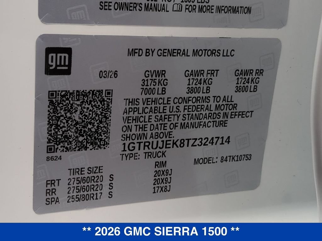 New 2026 GMC Sierra 1500 Elevation AWD/4WD image 25