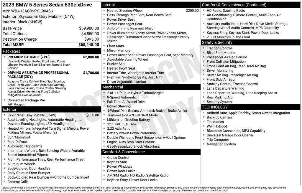 Used 2023 BMW 530e xDrive w/ Premium Package image 25