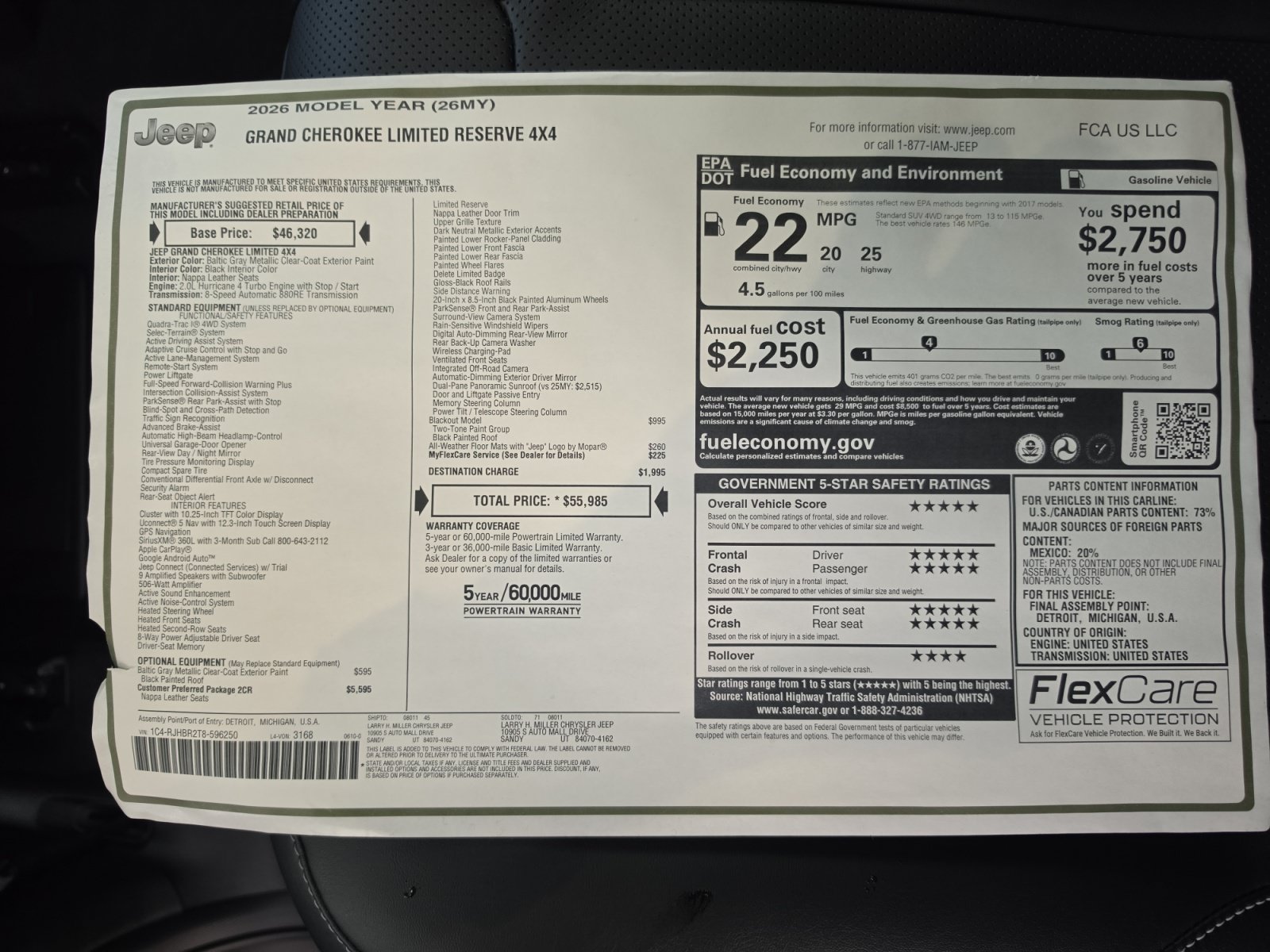 New 2026 Jeep Grand Cherokee Limited AWD/4WD image 36