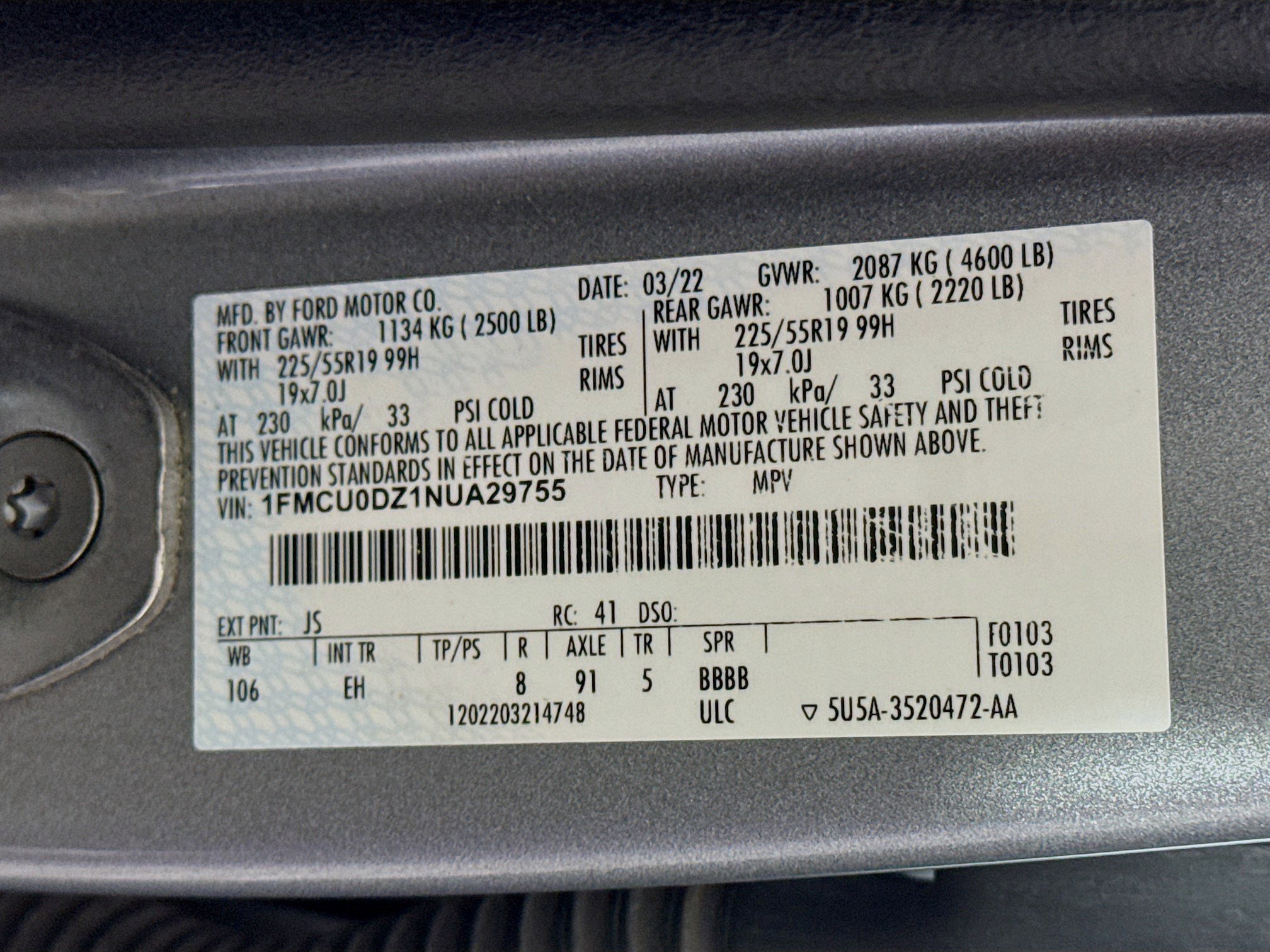 Used 2022 Ford Escape Titanium w/ Class II Trailer Tow Package image 40