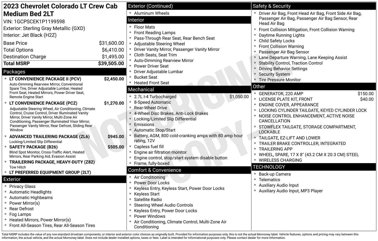 Used 2023 Chevrolet Colorado LT w/ LT Convenience Package II image 33