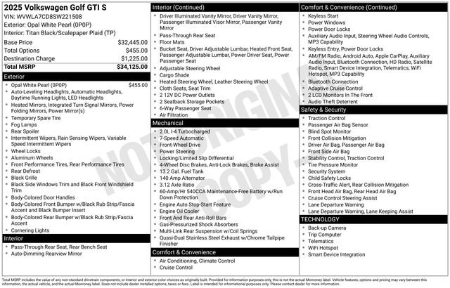 Certified 2025 Volkswagen GTI S FWD image 43