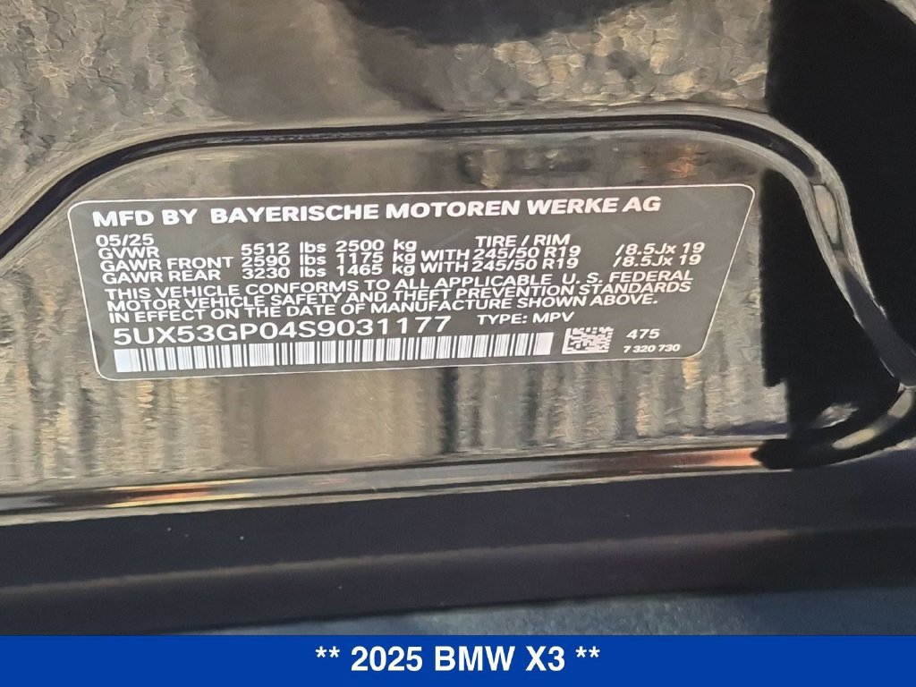 Used 2025 BMW X3 xDrive30i w/ Convenience Package AWD/4WD image 35