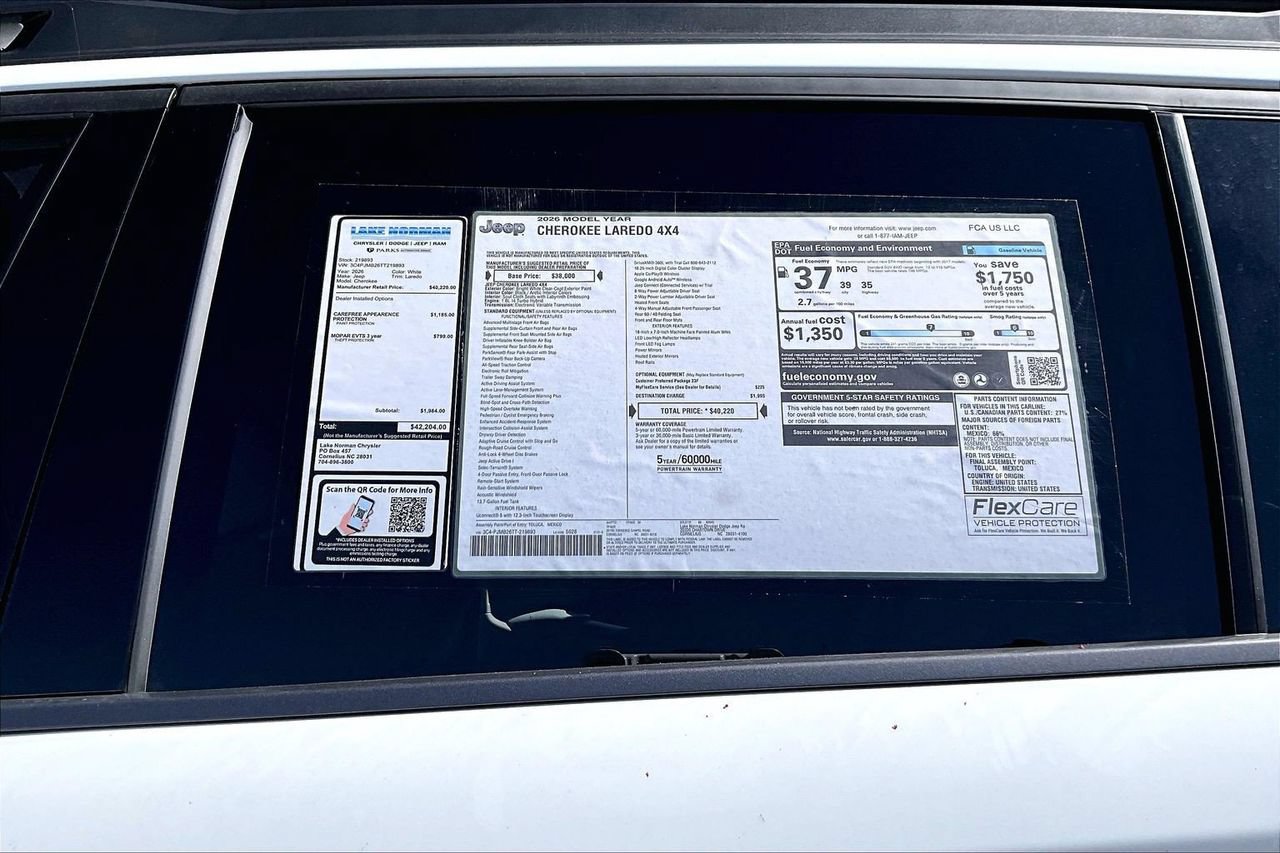 New 2026 Jeep Cherokee Laredo AWD/4WD image 36