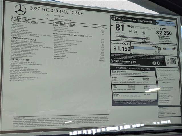 New 2027 Mercedes-Benz EQE 320 4MATIC SUV image 19