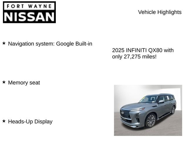 Used 2025 INFINITI QX80 Sensory AWD/4WD image 7