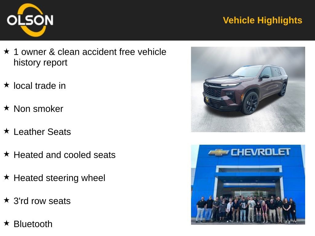 Used 2024 Chevrolet Traverse RS image 2