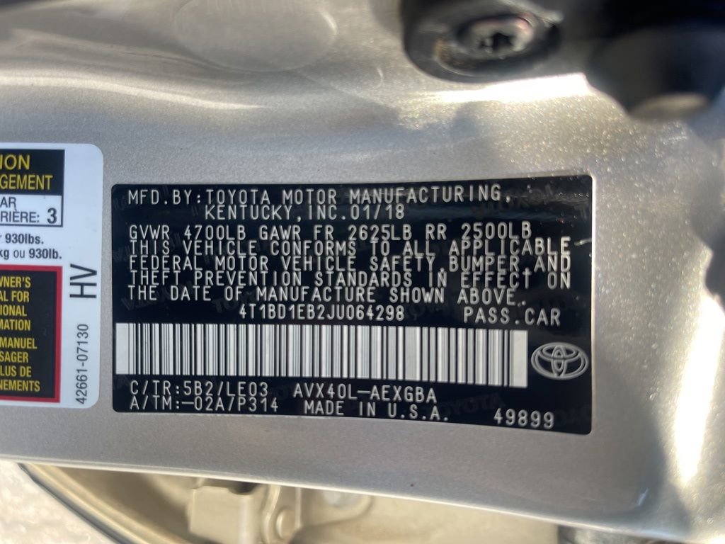 Used 2018 Toyota Avalon XLE Premium w/ Carpet Mat Package image 32