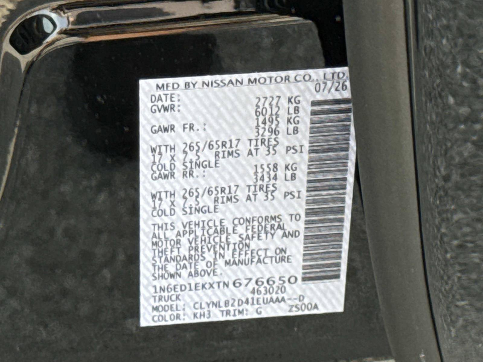 New 2026 Nissan Frontier SV w/ All-Weather Content Package AWD/4WD image 30