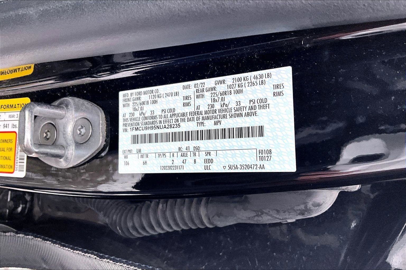 Used 2022 Ford Escape SEL w/ Technology Package image 34