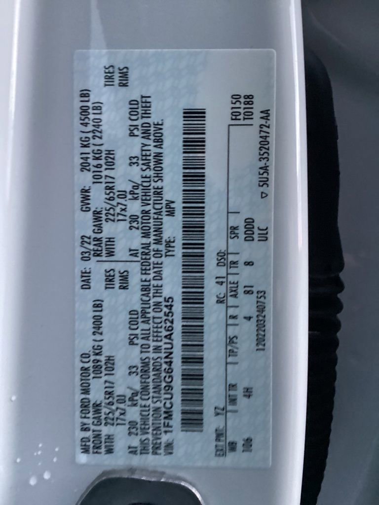 Used 2022 Ford Escape SE w/ Convenience Package image 61