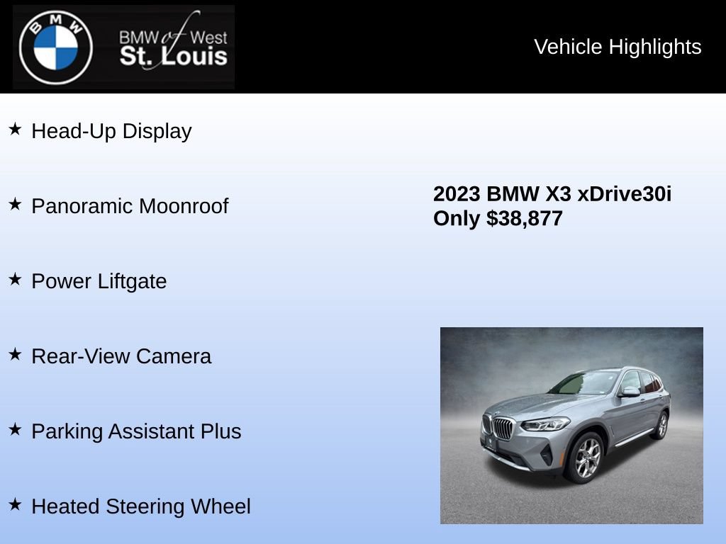 Used 2023 BMW X3 xDrive30i w/ Premium Package AWD/4WD image 16